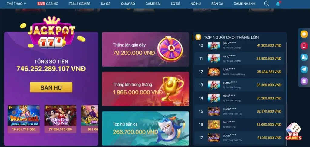 Hoàn trả bắn cá vn117